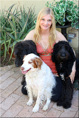Mimi and her dogs